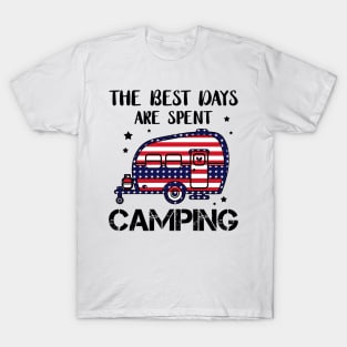 The Best Day Are Spent Camping 4th Of July Gift T-Shirt